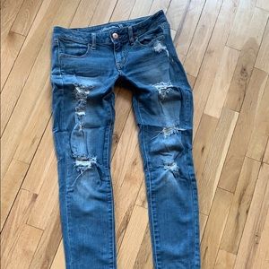 AEO jeans. Destroyed.